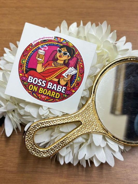 Boss Babe on Board I Decoding Draupadi Sticker